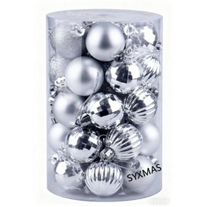34Pcs 1.57" Blue Christmas Balls, Christmas Tree Decorations, Suitable for Christmas Parties, Holiday Weddings, Indoor and Outdoor Decorations - 1 of 1