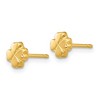 Black Bow Jewelry 5mm Four Leaf Clover Post Earring in 14k Yellow Gold - 2 of 4
