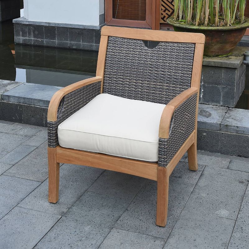 Palma Teak Patio Lounge Chair with Cushion - Cambridge Casual, 5 of 10