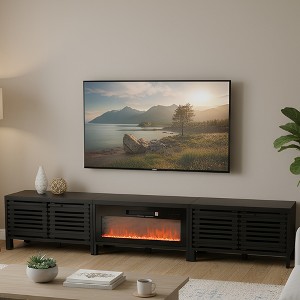 IHOMEADORE Black The Multi-Functional Electric Fireplace TV Stand DIY - 1 of 4