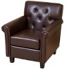 Mid-Century Club Chair Armchair with Leather for living room-Christopher Knight Home - 2 of 4