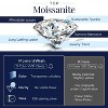 BRINJOY Women's Ring, Moissanite 1 Carat Engagement Ring, S925 Sterling Silver Ring, Simulated Diamond Twisted Vine Ring - Size 4 - 4 of 4