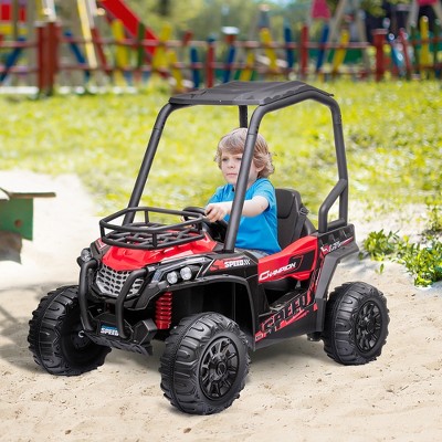 Red 12V Kids Electric Ride-On UTV with MP3 and Remote Control