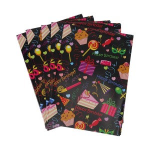 Unique Bargains Gift Wrap Paper Glossy Coated Paper 27.56 "x19.69 " 5 Pcs - 1 of 4