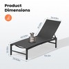 Pellebant Outdoor Lounge Chair with 5-Position Adjustable Textilene Backrest - Holds 350LBS, Stackable for Space Saving - 2 of 4