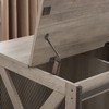 Lyngins Dog Crate Furniture, Farmhouse Dog Cage with Sliding Barn Door & Adjustable Removable Divider,Wooden Dog Kennel End Table with Flip-top Plate - 4 of 4