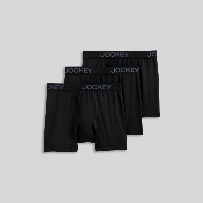 Jockey Generation™ Boys' 3pk Microfiber Boxer Briefs - Black, 1 of 5