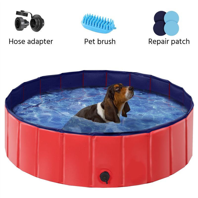Yaheetech Foldable Pet Swimming Pool for Cats and Dogs, 4 of 11