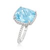 Ross-Simons 13.00 Carat Sky Blue Topaz Roped Ring in Sterling Silver Size 9 - 3 of 4
