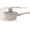 Lorren Home Trends Beige Sauce Pan with Glass Lid, 1.6 Qt, Heat Resistant Handle, Dishwasher Safe, Induction Compatible - 2 of 4