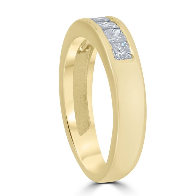 Pompeii3 1ct Princess Cut Diamond Wedding Anniversary Ring 14k Yellow Gold, 2 of 5