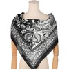 Elerevyo Women's Satin Large Paisley Contrast Color Silk Square Scarf Head Wrap Bandanas 35.4" X 35.4" - 2 of 4