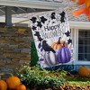 Northlight Pumpkins and Crow "Happy Halloween" Outdoor House Flag - 40" x 28" - 2 of 4