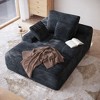 WJSHOME Oversized Chaise Lounge Chair Indoor, Plush Corduroy Boneless Sofa Bed, Cloud Reading Chair with Throw Pillow for Living Room - 4 of 4