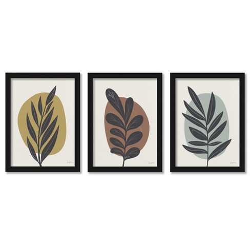 Pastel Tropics By Modern Tropical - Modern Botanical 8 Piece Black Framed Art  Set - Americanflat : Target