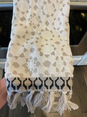 Allover Pattern Hand Towel Black/Khaki - Opalhouse™