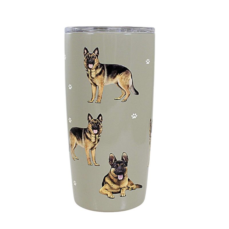 E & S Imports 7.0 Inch German Shepherd Serengeti Tumbler Hot Or Cold Beverages Tumblers, 1 of 4