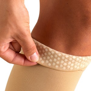 Truform Lymphedema Compression Arm Sleeve, 15-20 mmHg Post Mastectomy Support, Dot Top Grip Band - 1 of 4