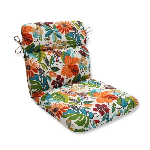 Pillow Perfect Lensing Jungle Outdoor One Piece Seat And Back Cushion White Target