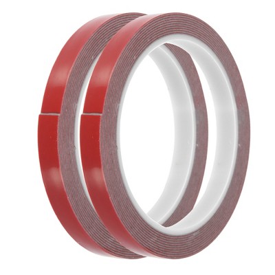 Unique Bargains Car Waterproof Double Sided Sponge Tape Red Black 1 Pc :  Target