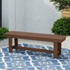 Hyleory HDPE Outdoor Patio Dining Bench - Durable & Weather Resistant Simple Stool - 3 of 4