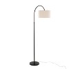 LumiSource April 72" Contemporary Metal Floor Lamp in Oil Bronze with Natural Linen Shade - 4 of 4