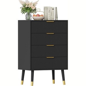 COUCHETA Modern 4-Drawer Dresser with Gold Handles, Anti-Tip Safety, Versatile Storage Cabinet for Bedroom & Entryway - 1 of 4