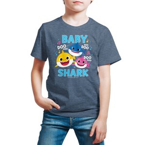 Boys' - Baby Shark - Baby Shark Family Doo Doo Doo Short Sleeve Graphic T-Shirt - 1 of 4