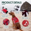 Kuoser Dog Life Jacket with Reflective Stripes, Adjustable High Visibility Dog Life Vest Ripstop with High Flotation Swimsuit - 4 of 4