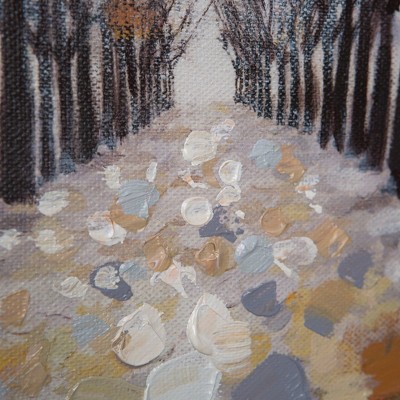 Autumn Pathway Acrylic Landscape on Canvas Artwork