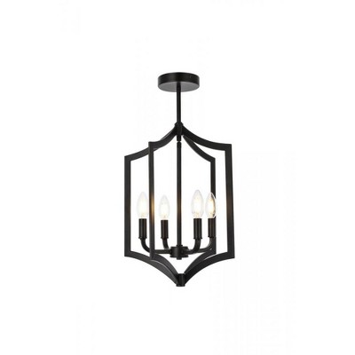 Elegant Lighting Kiera 4 lights pendant in black