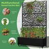 1 Piece Black Wrought Iron Flower Shaped Outdoor Planting Box with Climbing Frame, Raised Garden Bed - 4 of 4