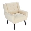 CENGHU Teddy Material Ergonomics Accent Chair, Modern Upholstered Living Room Chair With Black Legs, for Indoor Home - 2 of 4