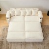 3-in-1 Convertible Sofa Bed with Hidden Storage, Tri-Mode Sofa with USB Charging and Cup Holders, Chenille Sofa with Metal Frame-Coolbibila - 2 of 4