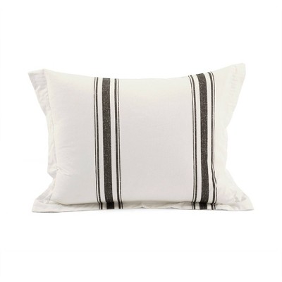 King Black and Cream Cotton Reversible Duvet Cover Set