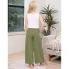 Girls' Wide Leg Pants Elastic Waistband Pleated Pants for Kids Girls Palazzo Pants with Pockets Girls Casual Trousers - 2 of 4