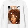 Whitney Houston Photo Print With Text Logo Crew Neck Long Sleeve White Adult Sweatshirt - 2 of 3