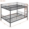VYNXARIA Full Over Full Metal Bunk Bed with Storage - Stylish Black - 4 of 4