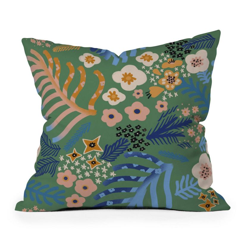 Flowers Whisper Outdoor Throw Pillow - Deny Designs, 1 of 5