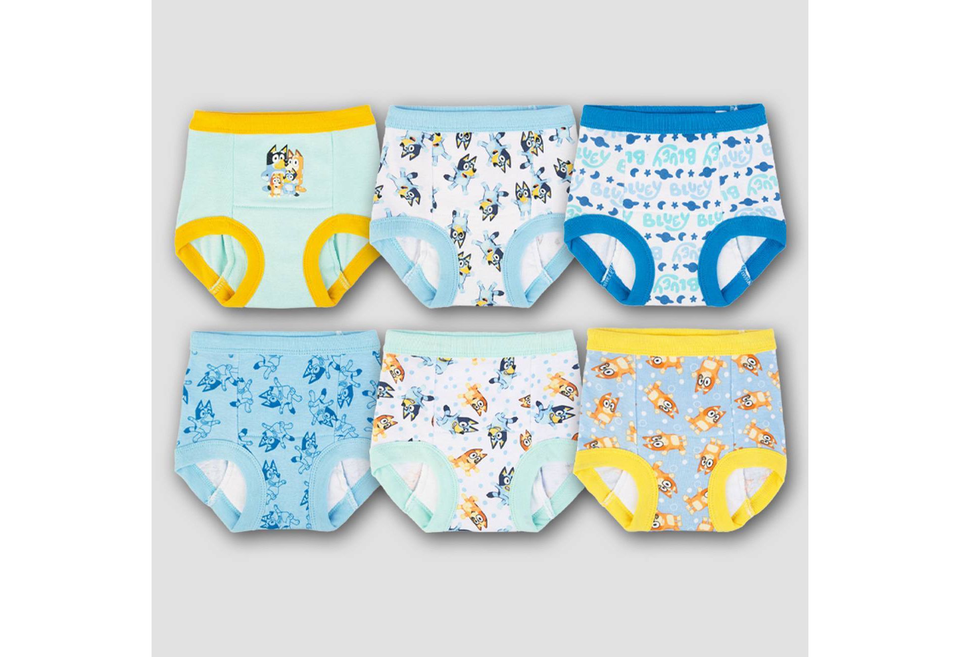Toddler Bluey 6pk Training Underwear - 2T: Cotton Reusable Pants, 20-27 lbs, Multicolor, 6 Count
