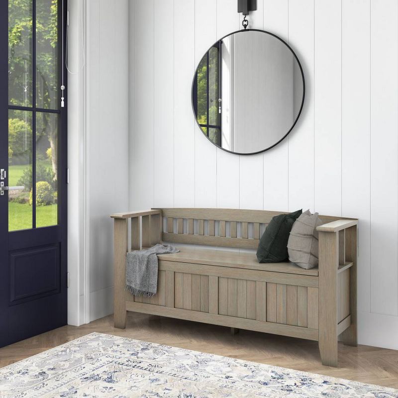 WyndenHall Normandy Solid Wood Entryway Storage Bench, 5 of 7