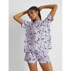 Women's Nightmare Before Christmas Pajama Set - Purple - 3 of 4