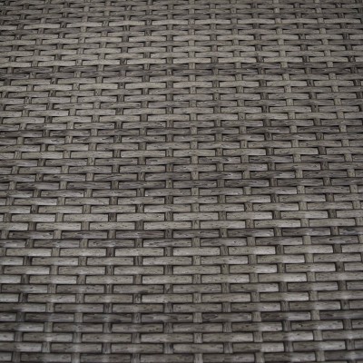Gray Wicker and Plastic Lockable Outdoor Deck Box