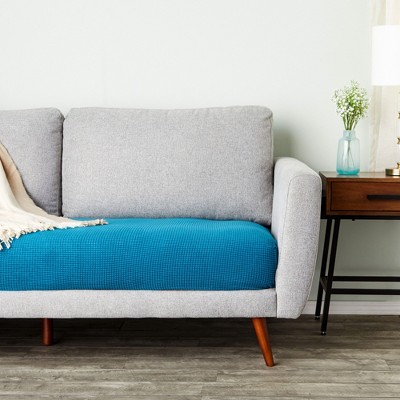 Teal Stretch Fit Sofa Cushion Cover for 59-75 Inch Couches