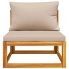 vidaXL 2 Piece Patio Sofa Set with Cushions Solid Wood Acacia - 4 of 4