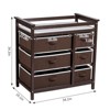 GustoWave Baby Changing Table,Baby Changing Station Dresser with 6 Storage Drawers and Pad,Diaper Changing Table, Wooden Infant Diaper,brown - 3 of 4