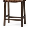Maven Lane Noah Backless Vegan Leather Counter Height Bar Stool, Aged Brown/Cocoa - 4 of 4