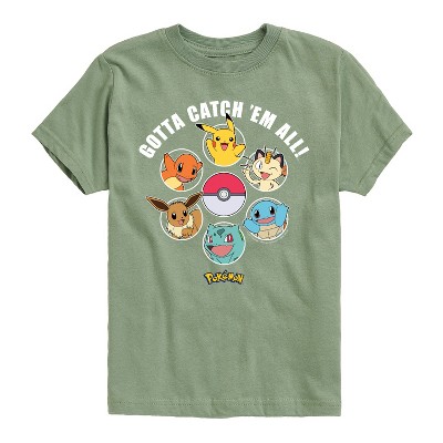 Boys' - Pokémon - Gotta Catch Em All Design Short Sleeve Graphic T-Shirt