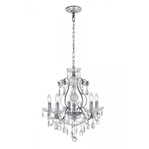 Elegant Lighting Voltaire Collection Chandelier D22 H22 Lt:5 Chrome Finish - 1 of 4