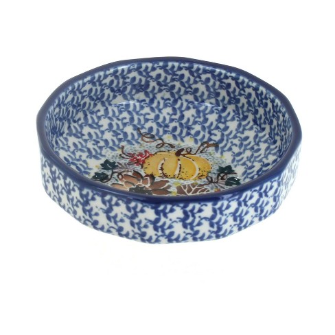 Blue Rose Polish Pottery Harvest Bounty Small Angular Bowl : Target